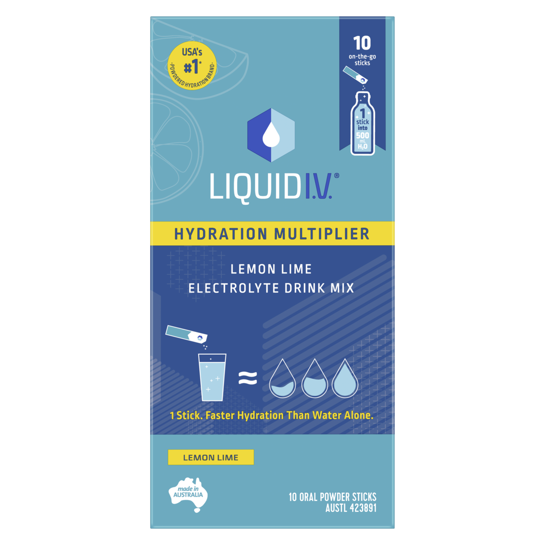 Liquid I.V.® Hydration Multiplier Lemon Lime Electrolyte Drink Mix 10PK