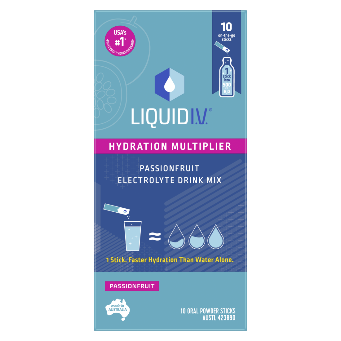 Liquid I.V.® Hydration Multiplier Passionfruit Electrolyte Drink Mix 10PK