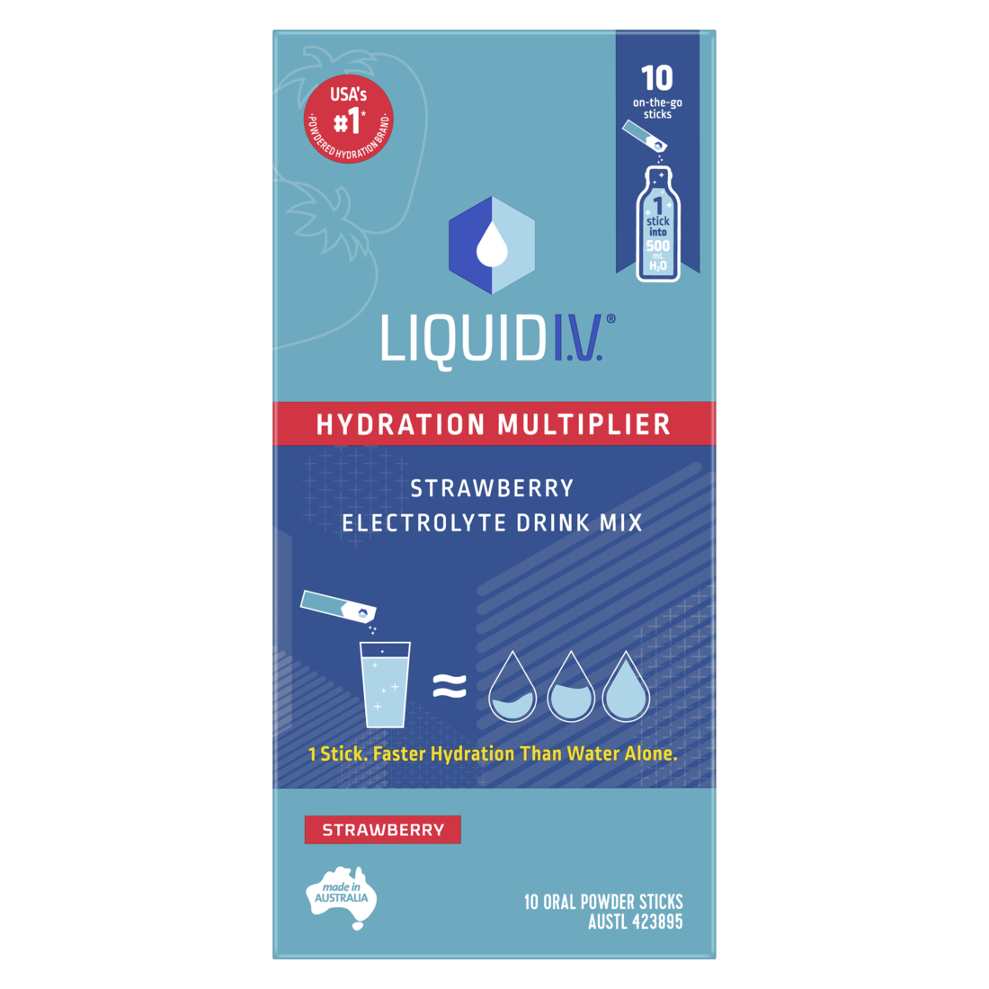 Liquid I.V.® Hydration Multiplier Strawberry Electrolyte Drink Mix 10PK